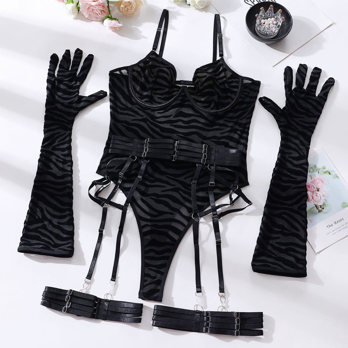 Temptress Mesh Bodysuit Set