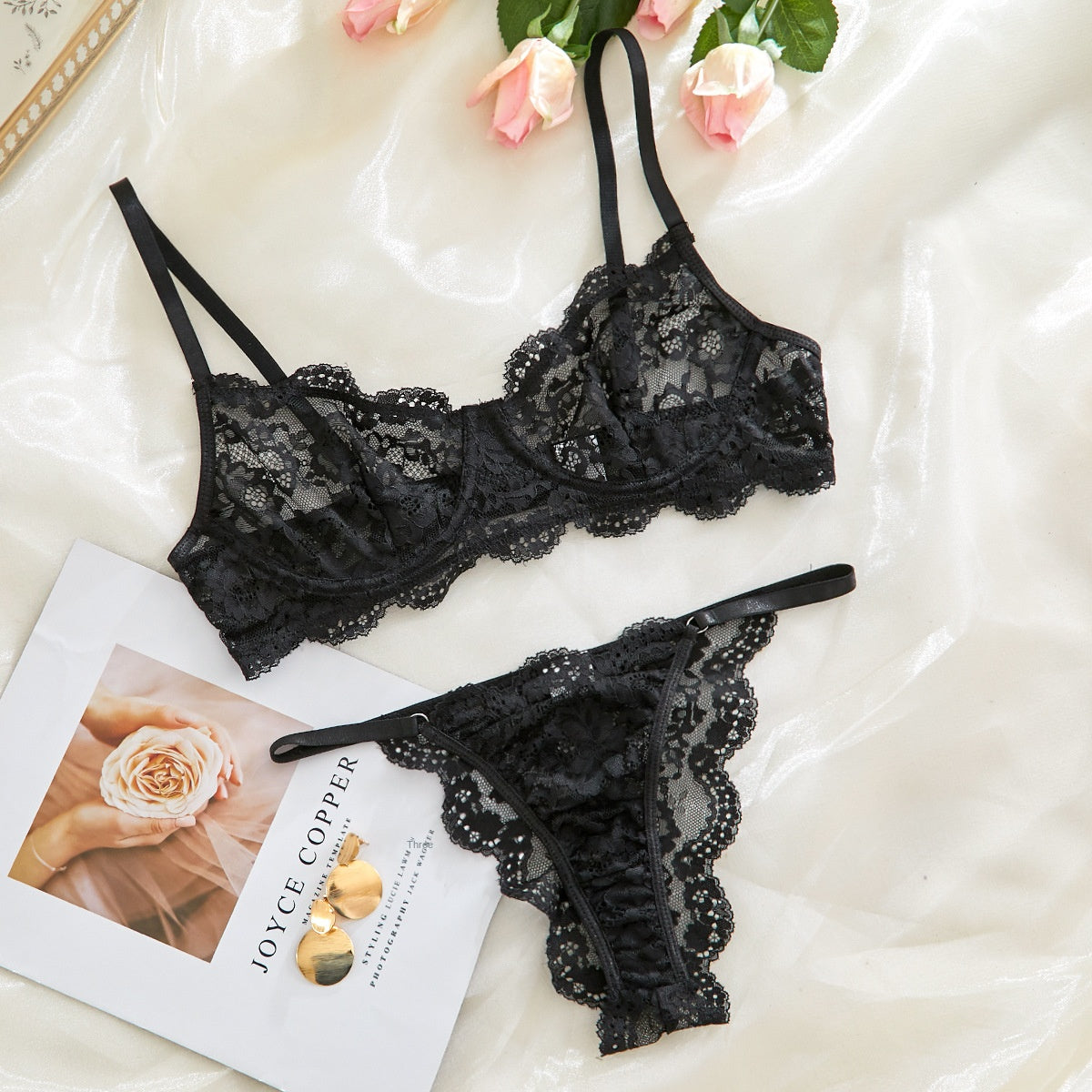 Ethereal Lace Sheer Set