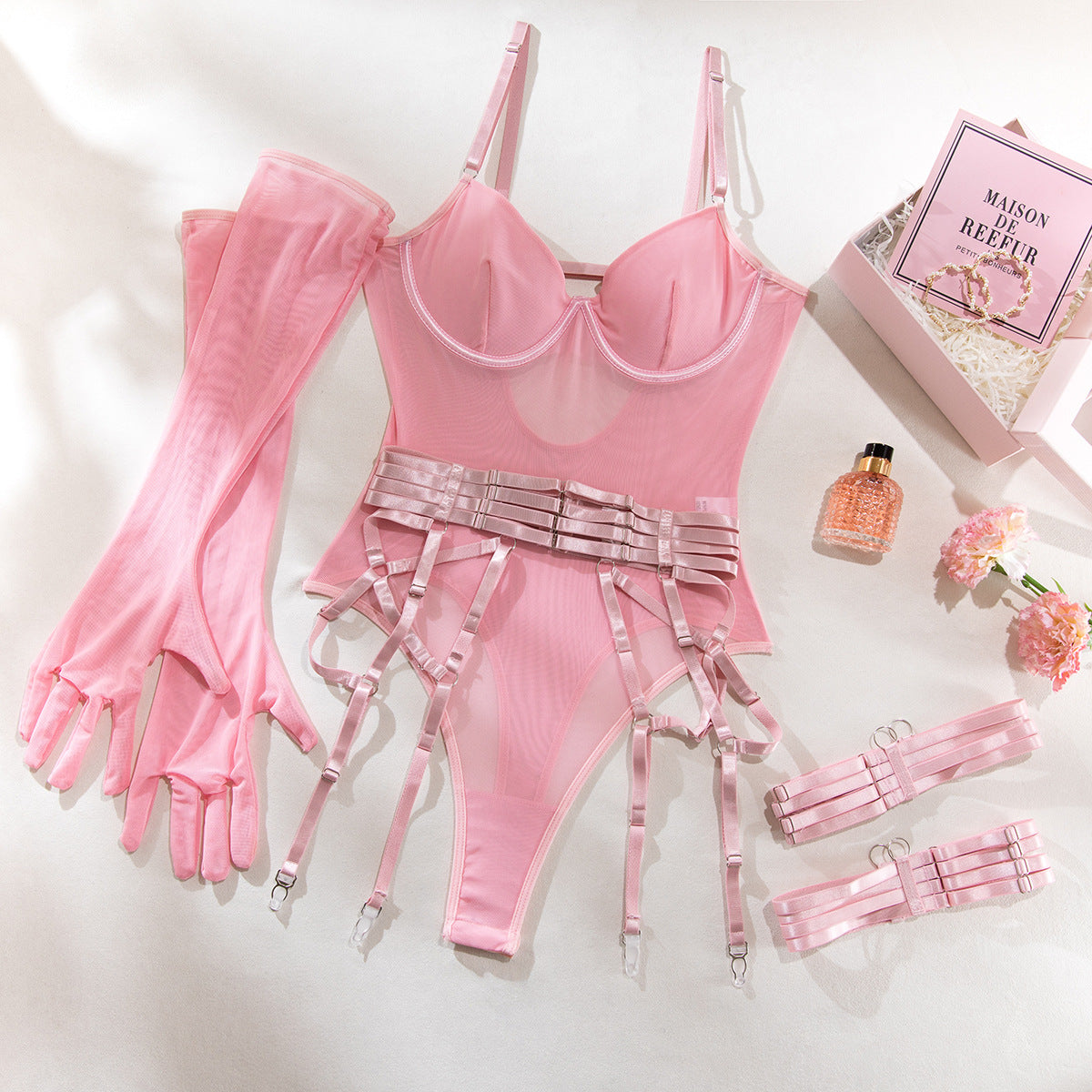 Temptress Mesh Bodysuit Set