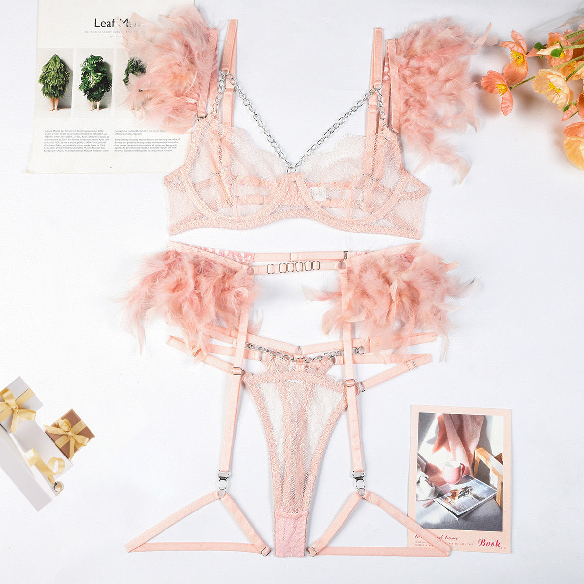Blush Crimson Chain Four-Piece Set