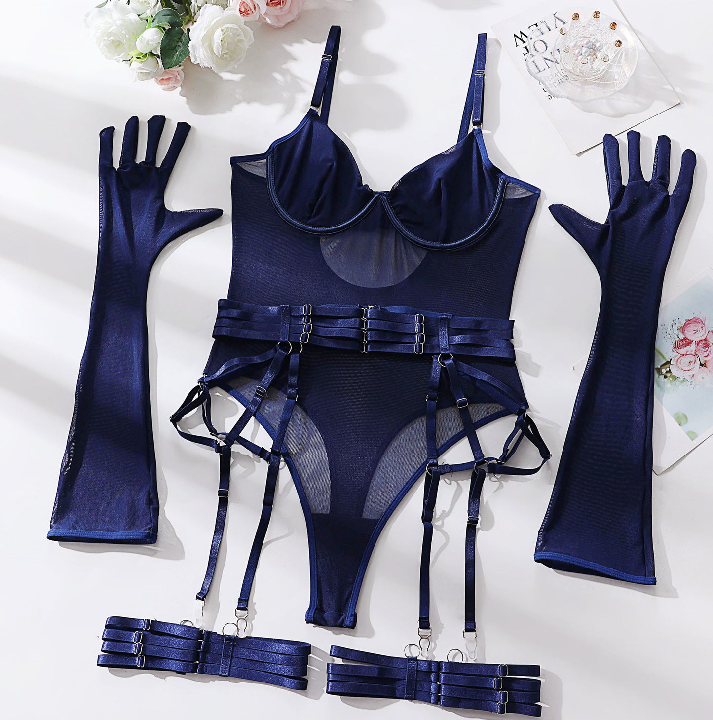Temptress Mesh Bodysuit Set