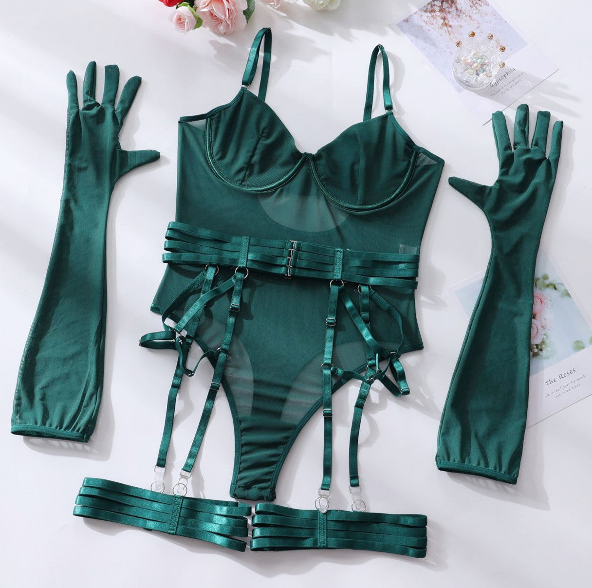 Temptress Mesh Bodysuit Set