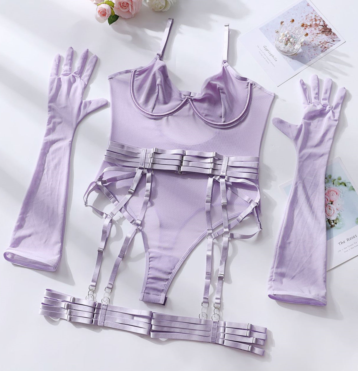 Temptress Mesh Bodysuit Set