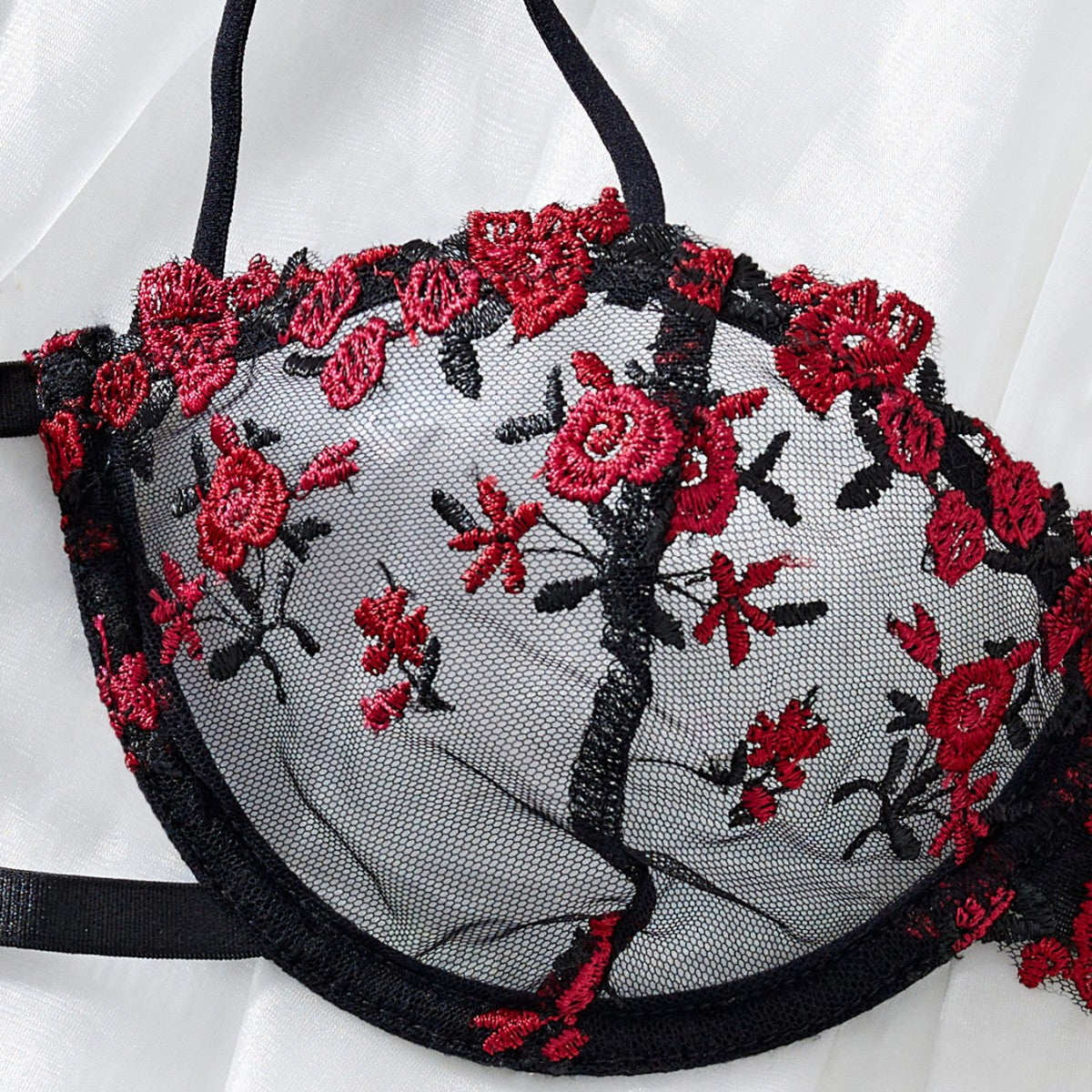 Midnight Embrace Embroidered Set