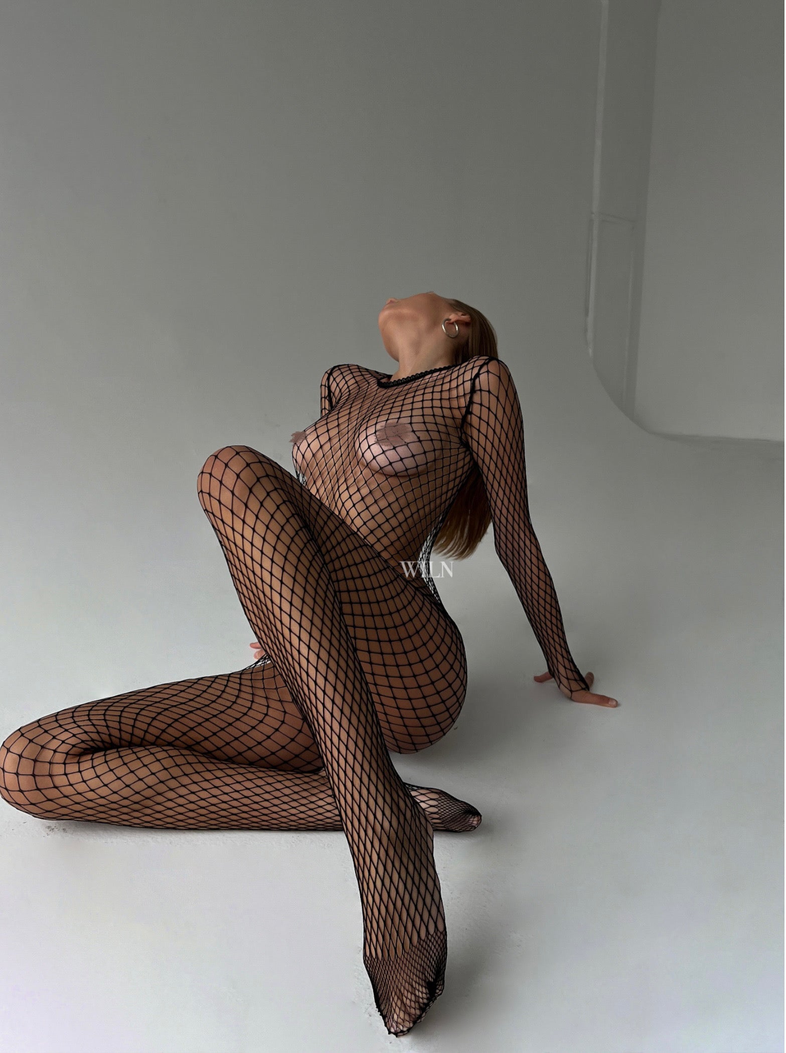 Cheryle Fishnet Bodysuit One Size Fits All-0